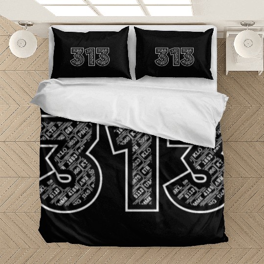 313 Detroit Welcome To Michigan US City America Bedding Sets