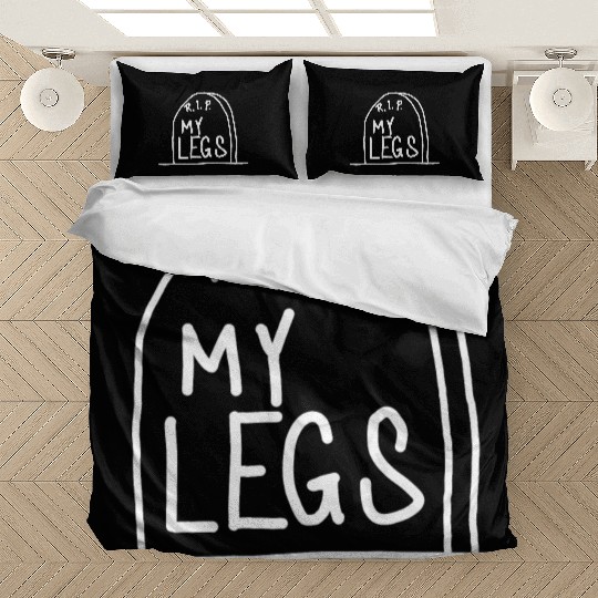 Gravestone RIP My legs gym Bedding Sets