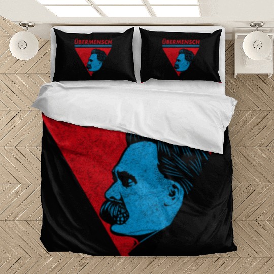 Vintage Übermensch Nietzsche Philosophy Nihilism Bedding Sets