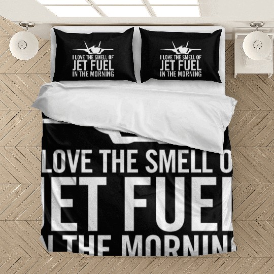 F-35 "I love the smell of jet fuel in the morning" Bedding Sets