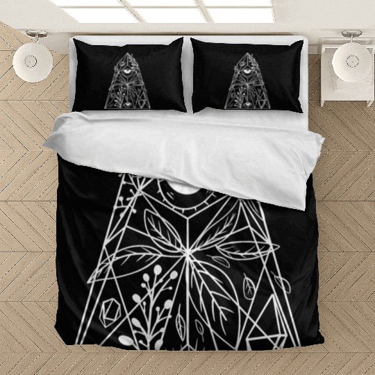 Gemstone crystal diamond floral flowers eye Bedding Sets