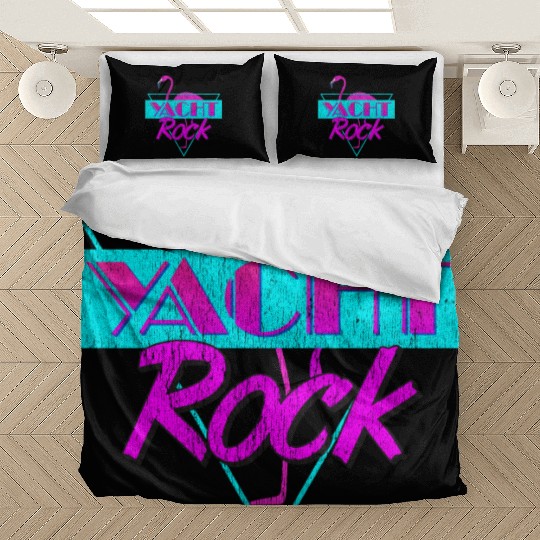 Yacht Rock Retro Flamingo Bedding Sets
