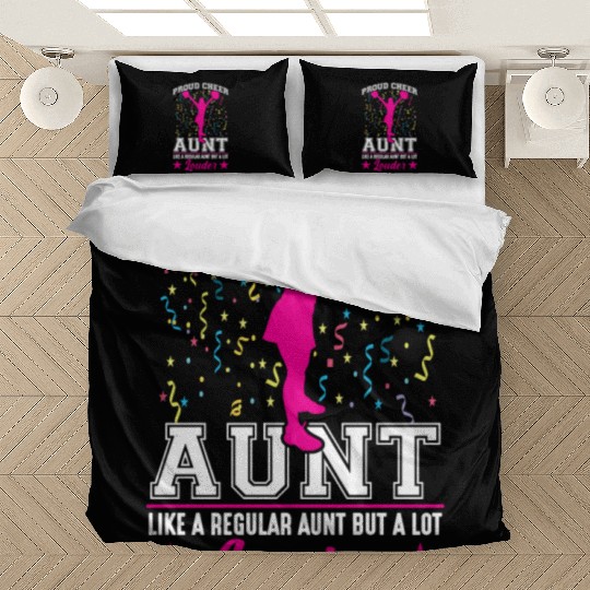 Cheerleading Aunt Family Support Girl Cheerleader Bedding Sets