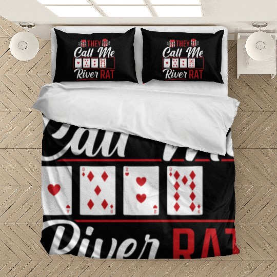 River Rat Funny Poker Player Texas Holdem Lucker Bedding Sets
