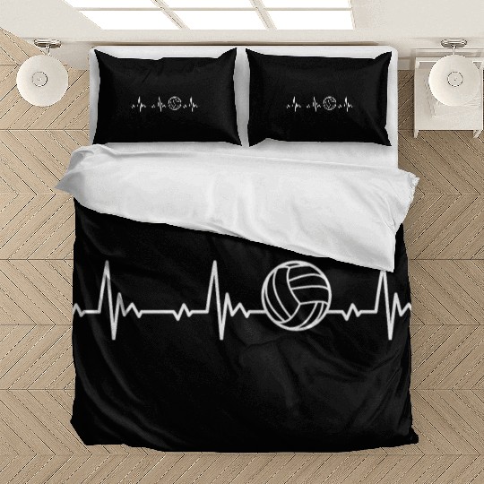 Volleyball heartbeat for volleyball players Bedding Sets