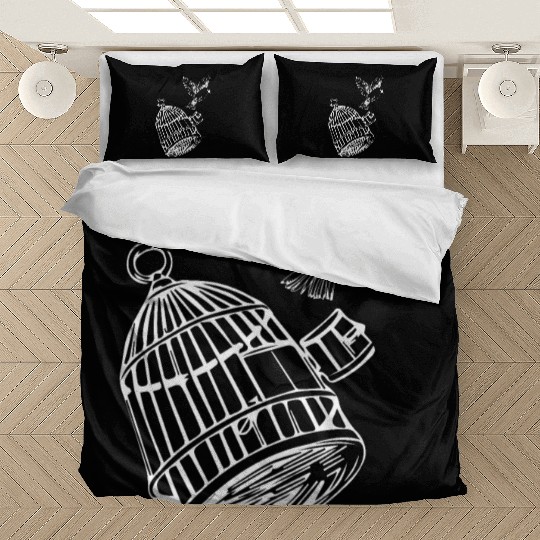 Tattoo Design Bird out of Cage Funny Gift Idea Bedding Sets