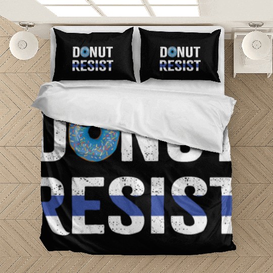 Police Officer Donut Resist Thin Blue Line Cop Bedding Sets