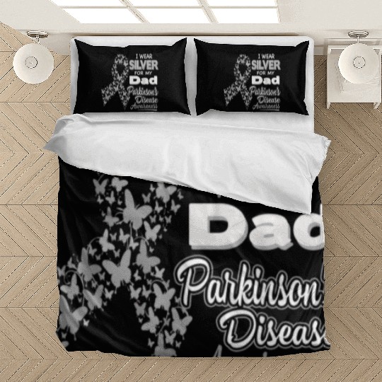I Wear Silver for My Dad Parkinson Disease Aware Bedding Sets