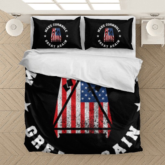Make Cornhole Great Again Funny USA Gift Bedding Sets