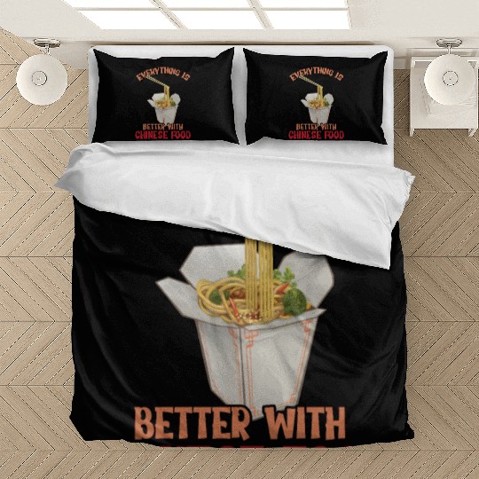 Chinese Food Expert Asian eating Noodles Foodie Bedding Sets