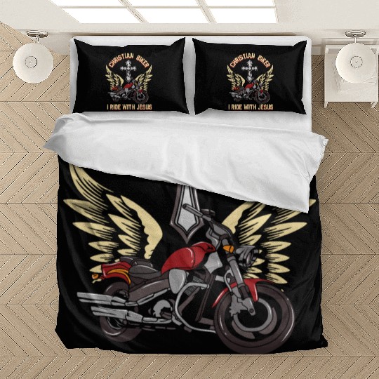 motorcycle motorcycle chopperChristian Motorcycle Bedding Sets