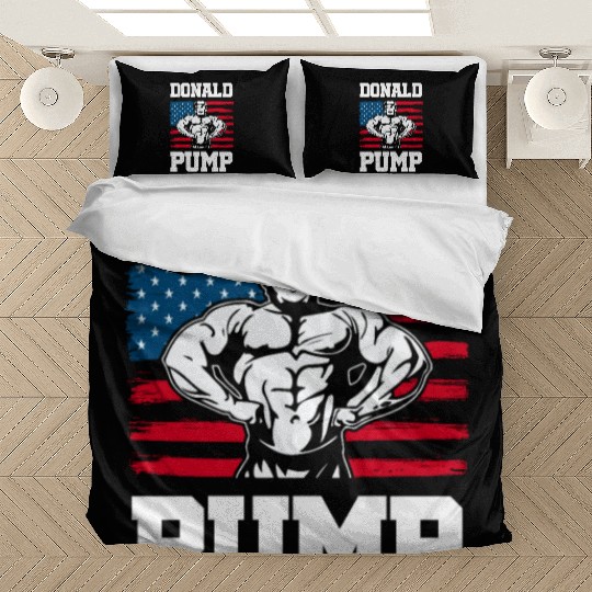 Donald Pump Trump Workout Patriotic Fitness Gym Fu Bedding Sets