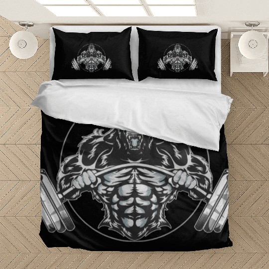 Fitness Gorilla, Gorilla, Beast, Primal, Fitness Bedding Sets