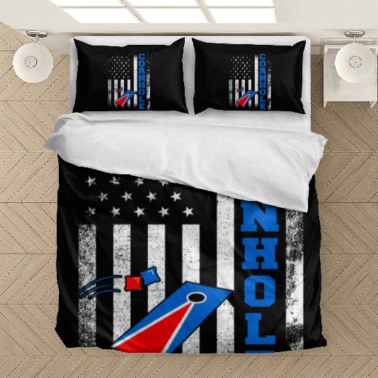 Cornhole Flag US American USA Player Game Bags Bedding Sets