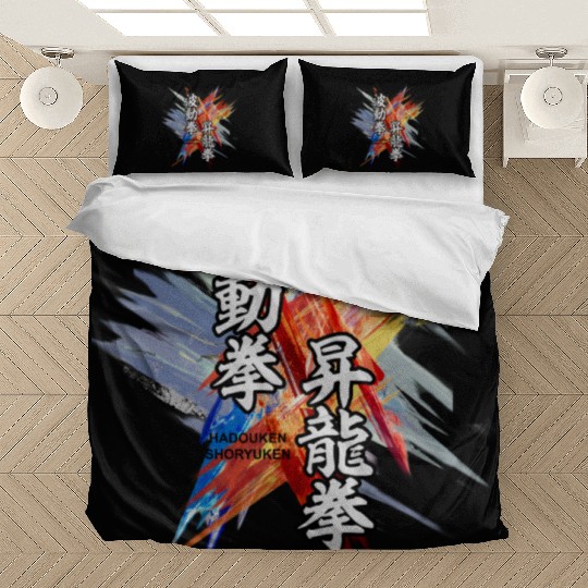 hadouken shoryuken kanji art street fighter Bedding Sets