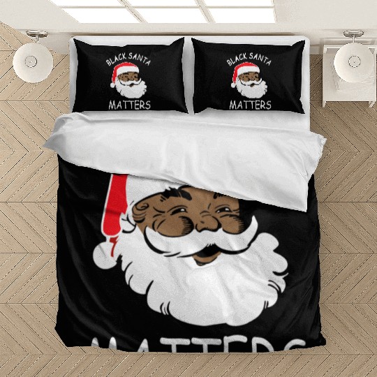 African American Black Santa Matters Christmas Bedding Sets