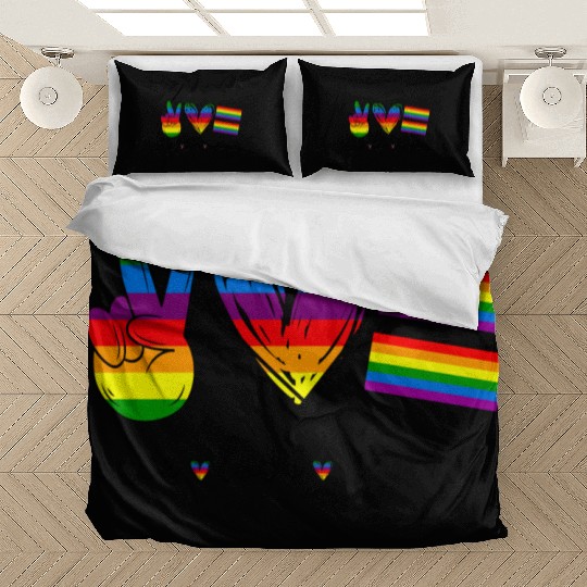 LGBT Peace Love Equality Funny Bedding Sets