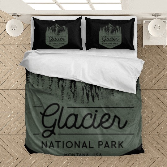 Glacier National Park Hiking Montana Bedding Sets
