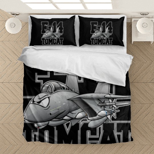 F-14 Tomcat Military Fighter Jet Aircraft Cartoon Bedding Sets