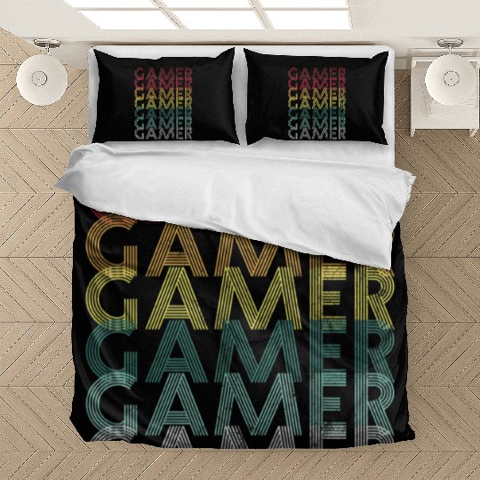 Gamer Retro 70s Gift Game Funny Bedding Sets