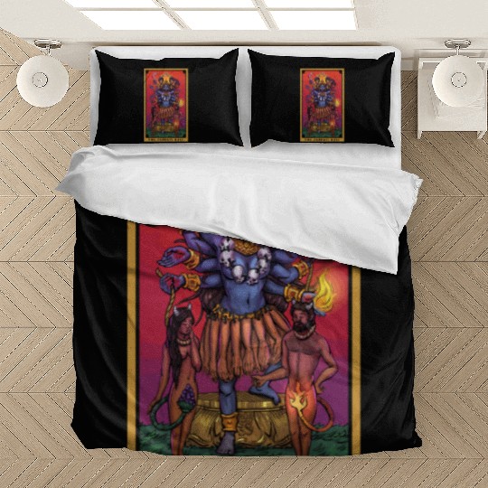 The Goddess Kali The Devil Tarot Card Hindu Indian Bedding Sets