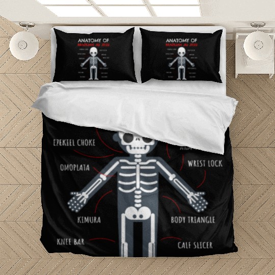 Jiu Jitsu Gifts Anatomy Brazilian Jiu Jitsu Funny Bedding Sets