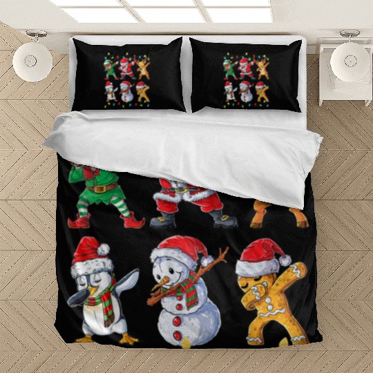 Dabbing Santa Elf Friends Christmas Kids Boys Bedding Sets