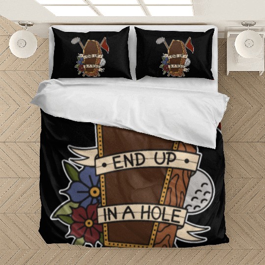 Golf coffin Golf ball End up in a whole Bedding Sets