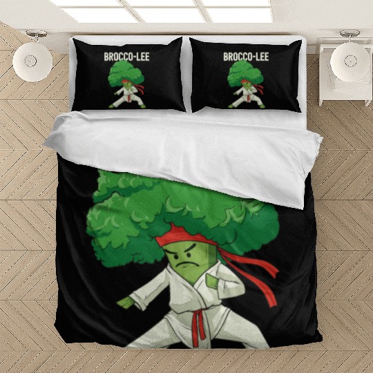 Brocco Lee Broccoli Karate Vegan Vegetarian MMA Bedding Sets