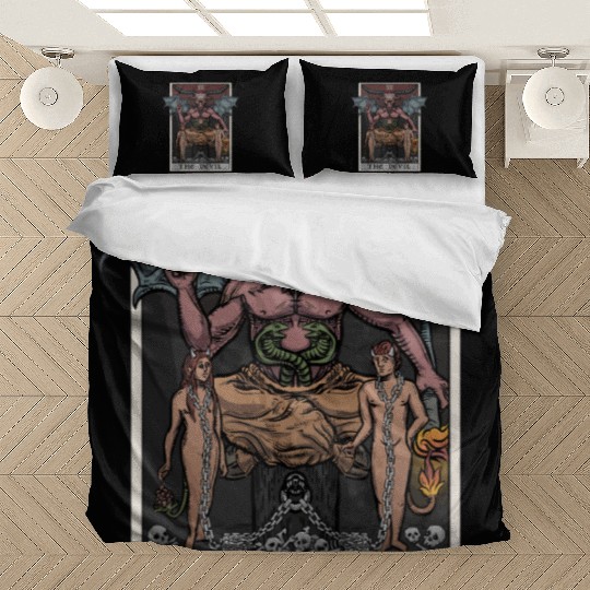 The Devil Tarot Card Halloween Baphomet Satanic Ba Bedding Sets