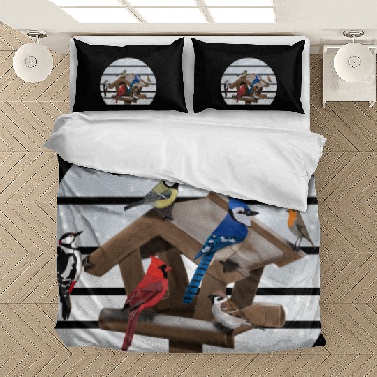 Birds Bird House Cardinal Blue Jay Robin Sparrow Bedding Sets