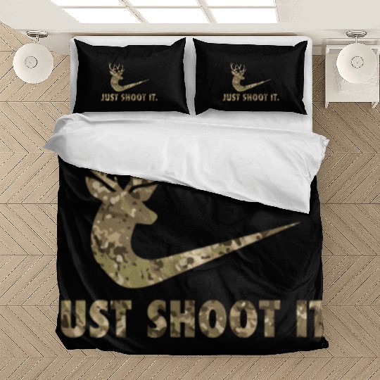 Just Shoot It Funny Deer Hunting Camouflage Bedding Sets