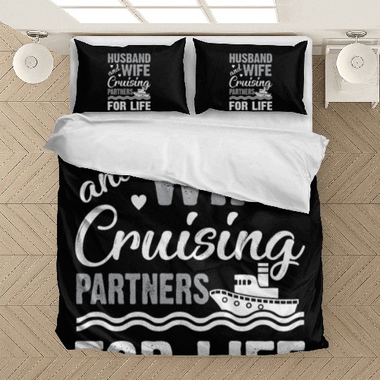 Cruising Partner Couple Cruise Ship Husband Wife Bedding Sets