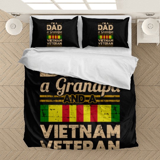 Dad Grandpa Vietnam Veteran Vintage Bedding Sets