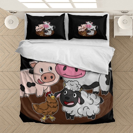 Farm Animals Pig Cow Chicken Sheep Bedding Sets