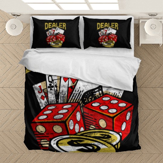 Casino Gambling Dealer Texas Holdem Poker Bedding Sets