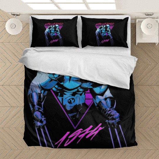 M-a-r-v-e-l W-o-l-verine Neon Retro Logan Graphic Bedding Sets