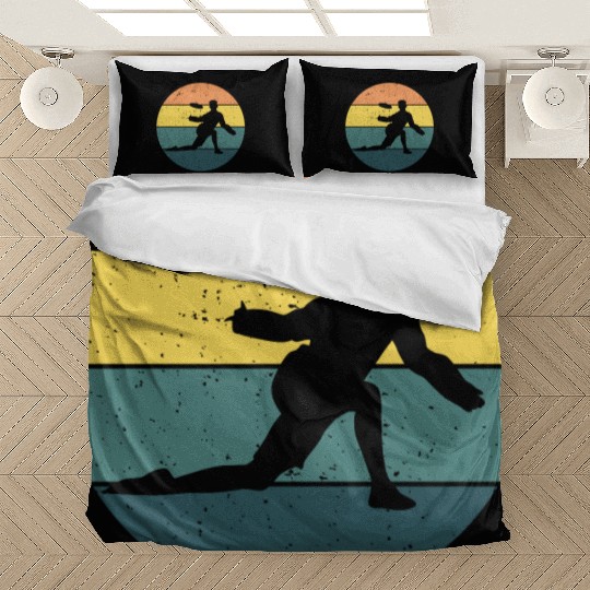 Vintage retro Ultimate Frisbee Game Disc Sports Bedding Sets