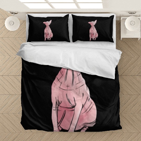 Funny Grumpy Nudee Cat - Hairless Sphynx Cat Sittin Bedding Sets