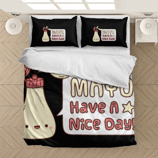 Mayo Have A Nice Day Cute Greeting Doodle Bedding Sets