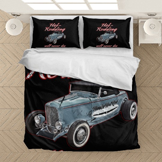 Hot Rodding Will Never Die Rat Hot Rod Hi Boy High Bedding Sets