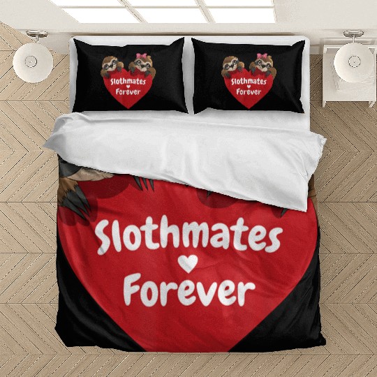 Romatic Sloth Valentines Bedding Sets Girl Couples Sloths