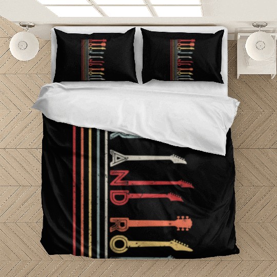 Classic Rock And Roll Vintage Bedding Sets Concert Band