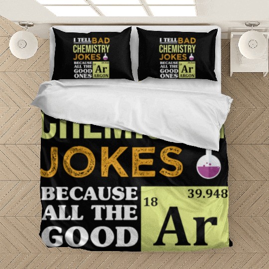 Funny Science Argon Periodic Table Chemistry Jokes Bedding Sets