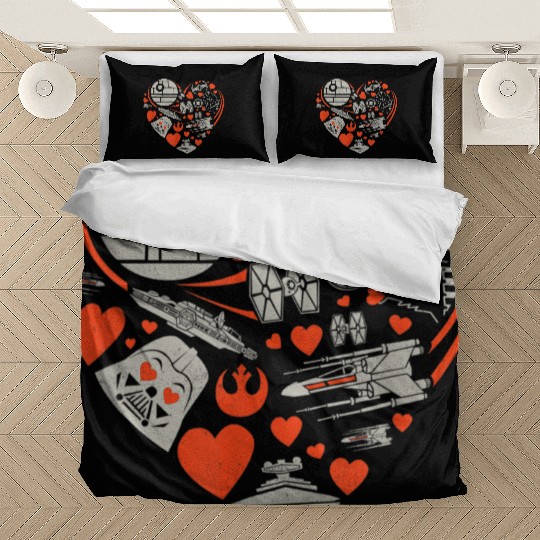 Star Wars Valentine s Day Heart Galaxy Bedding Sets