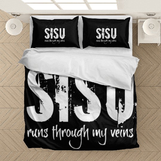 Sisu Runs Through My Veins Finland Finnish Novelty Bedding Sets