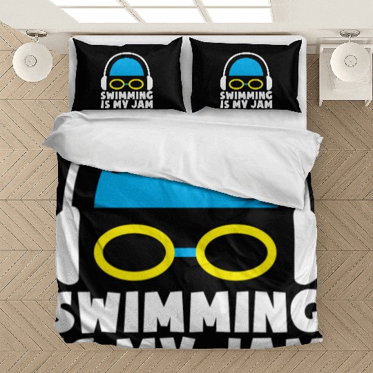 Funny Swimming Swimmer Swim Bedding Sets