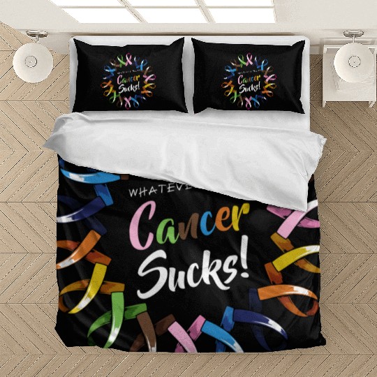 Whatever Color Cancer Sucks Ribbons Love Faith Sup Bedding Sets