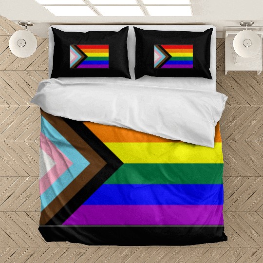 Progress LGBTQ Gay Pride Flag Bedding Sets