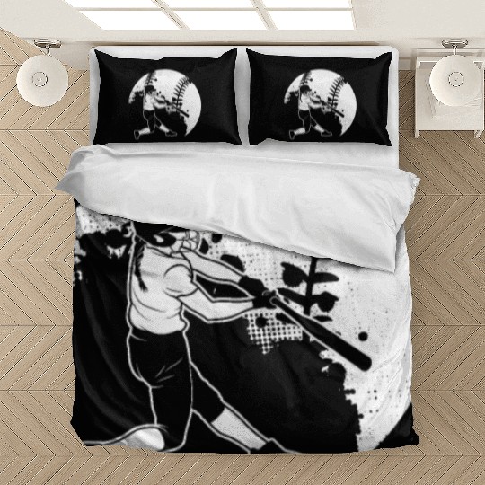 Softball Girl Player Bat Glove Helmet Baseball Bedding Sets